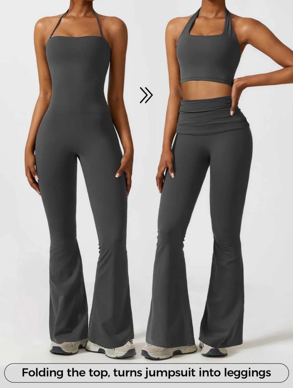 Halter Flared Jumpsuit - GetLivetta