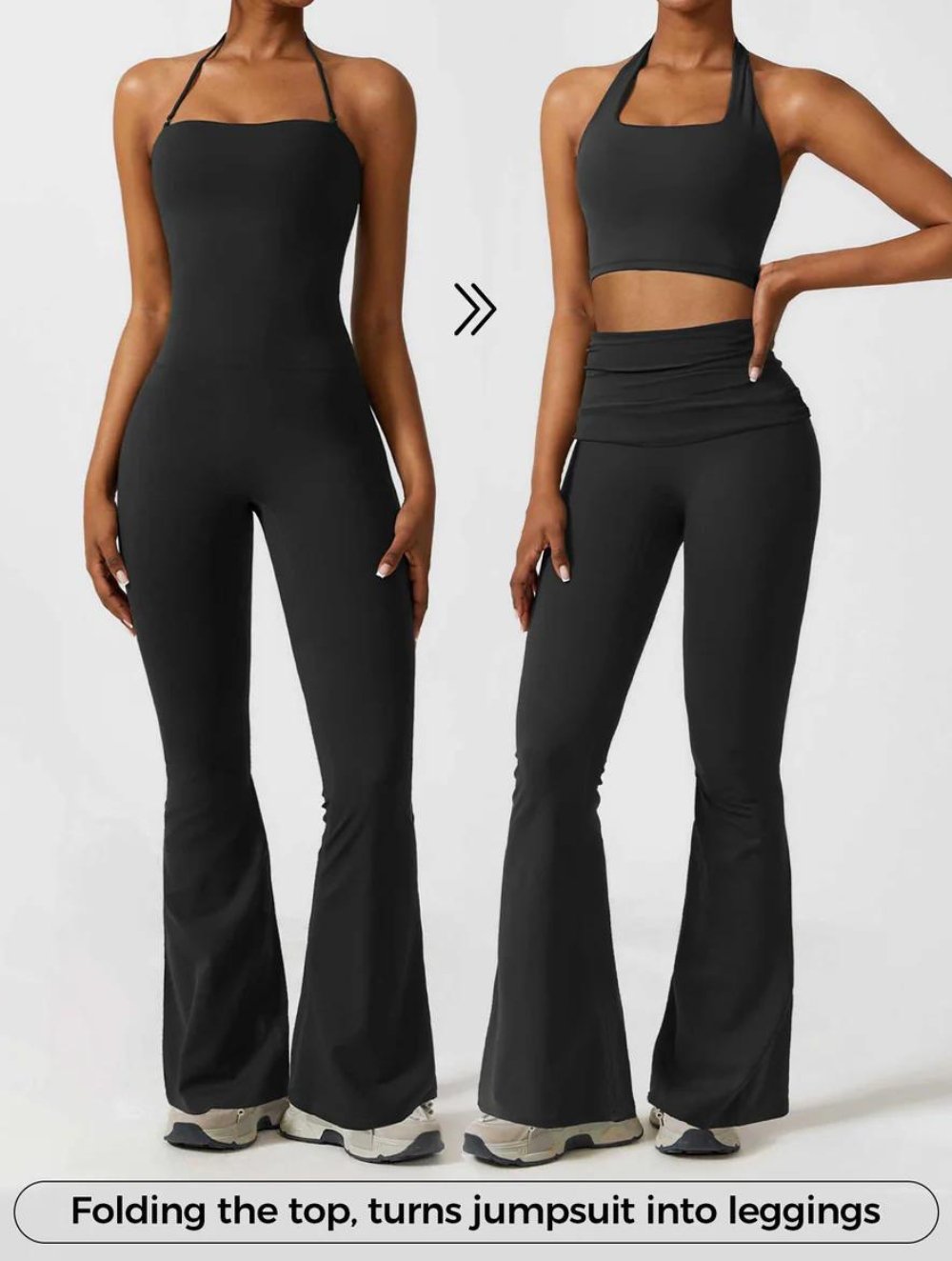 Halter Flared Jumpsuit - GetLivetta