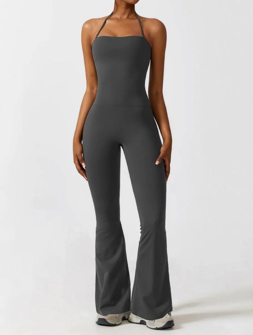 Halter Flared Jumpsuit - GetLivetta