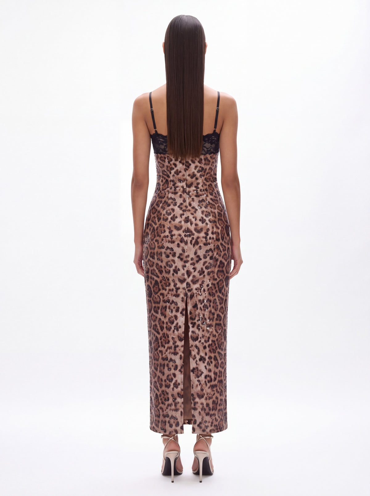 Leopold Spaghetti Sequin Maxi Dress