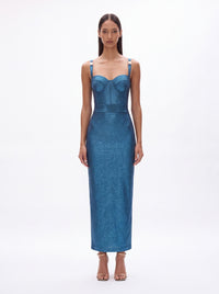 Saige Sleeveless V-Neck Bandage Maxi Dress