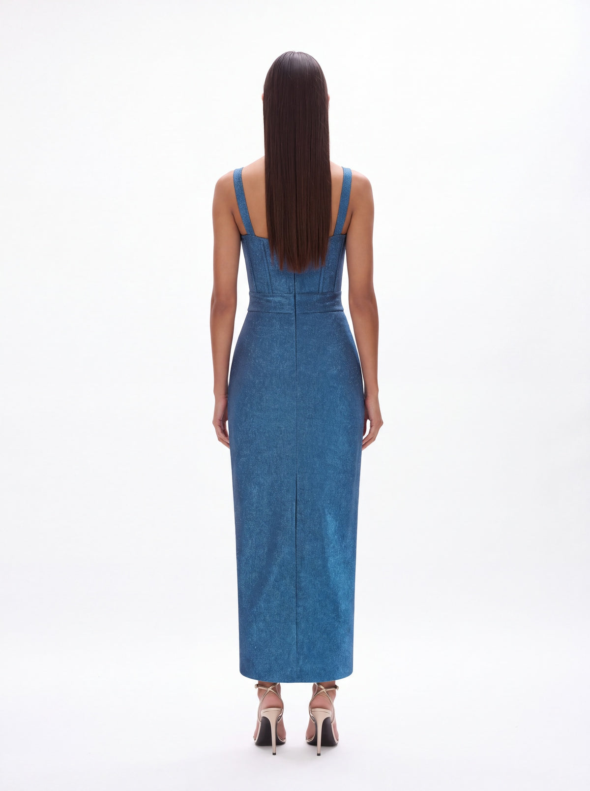 Saige Sleeveless V-Neck Bandage Maxi Dress
