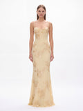 Jessica Floral Appliqué Corset Maxi Dress - Livetta