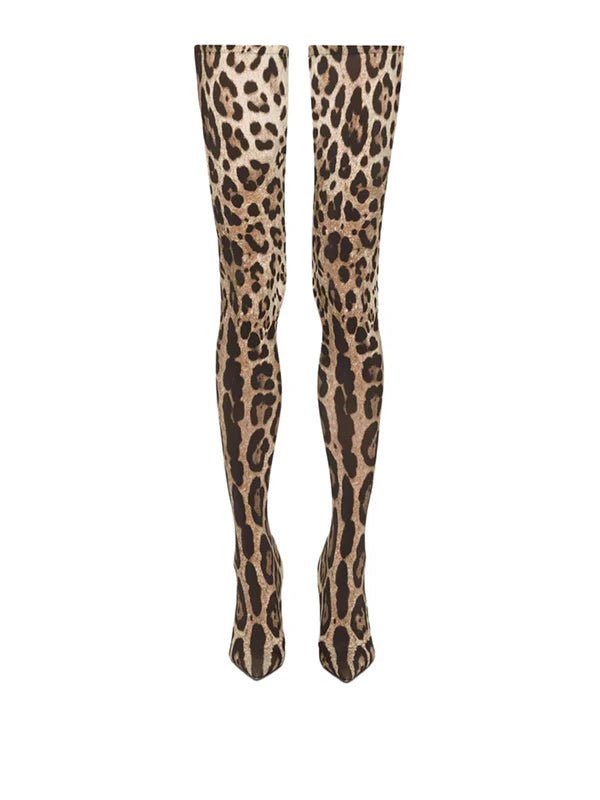 Leanne Leopard Boots - Livetta