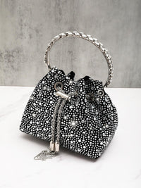 Mel Crystal Embellished Bucket Bag - Livetta