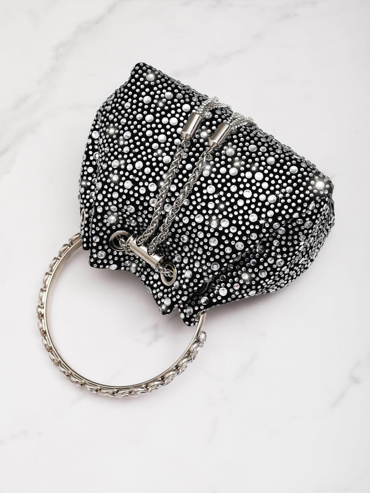 Mel Crystal Embellished Bucket Bag - Livetta