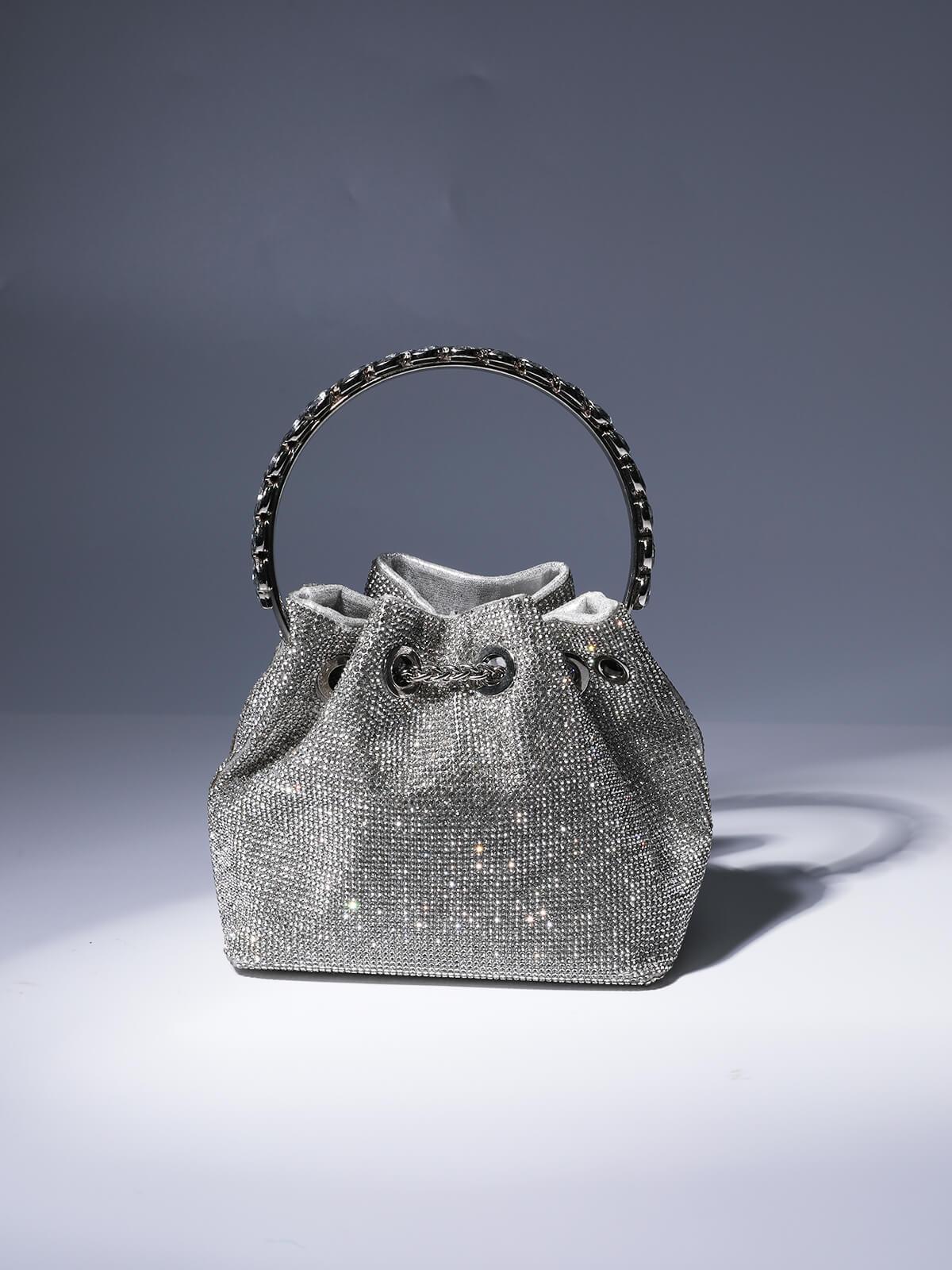 Mel Crystal Embellished Bucket Bag - Livetta