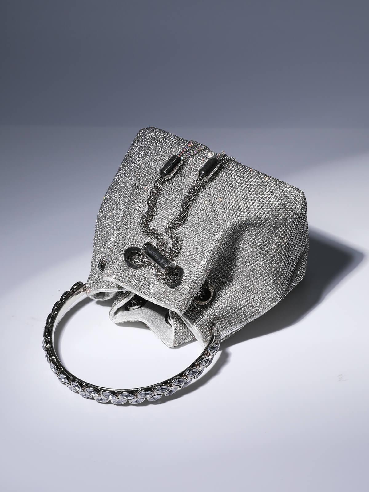 Mel Crystal Embellished Bucket Bag - Livetta