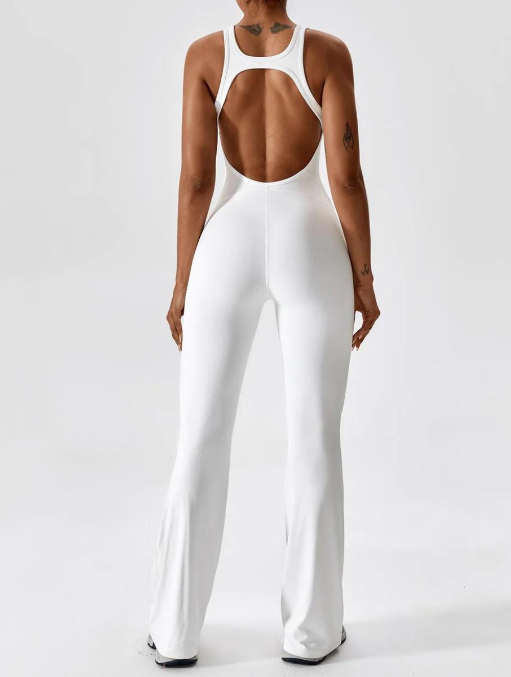 Open Back Flared Jumpsuit - GetLivetta