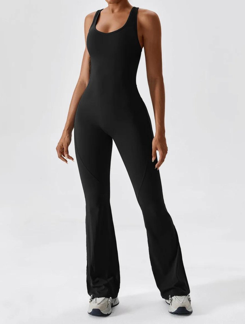 Open Back Flared Jumpsuit - GetLivetta