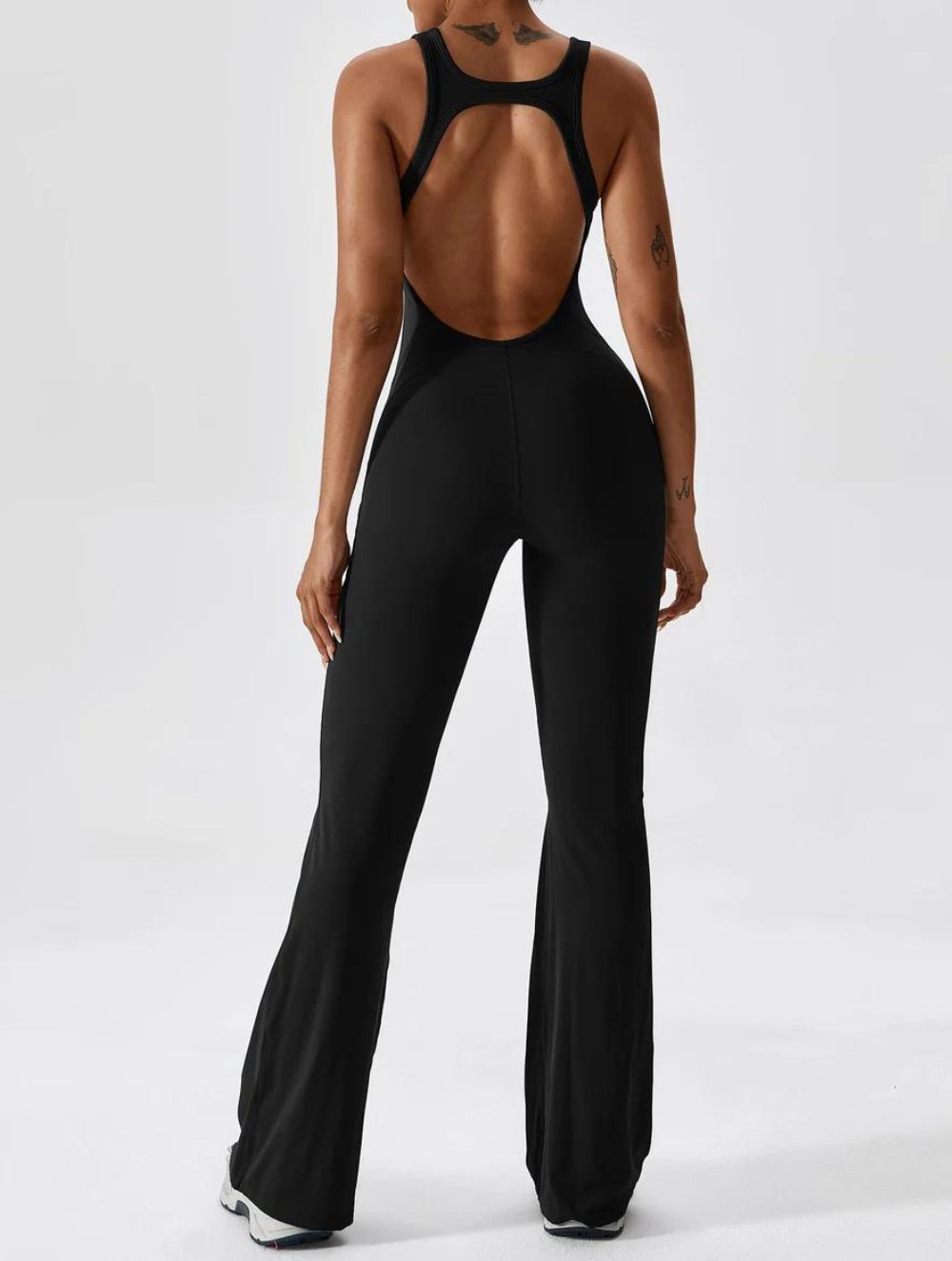 Open Back Flared Jumpsuit - GetLivetta