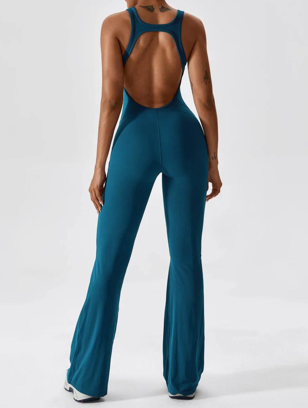 Open Back Flared Jumpsuit - GetLivetta