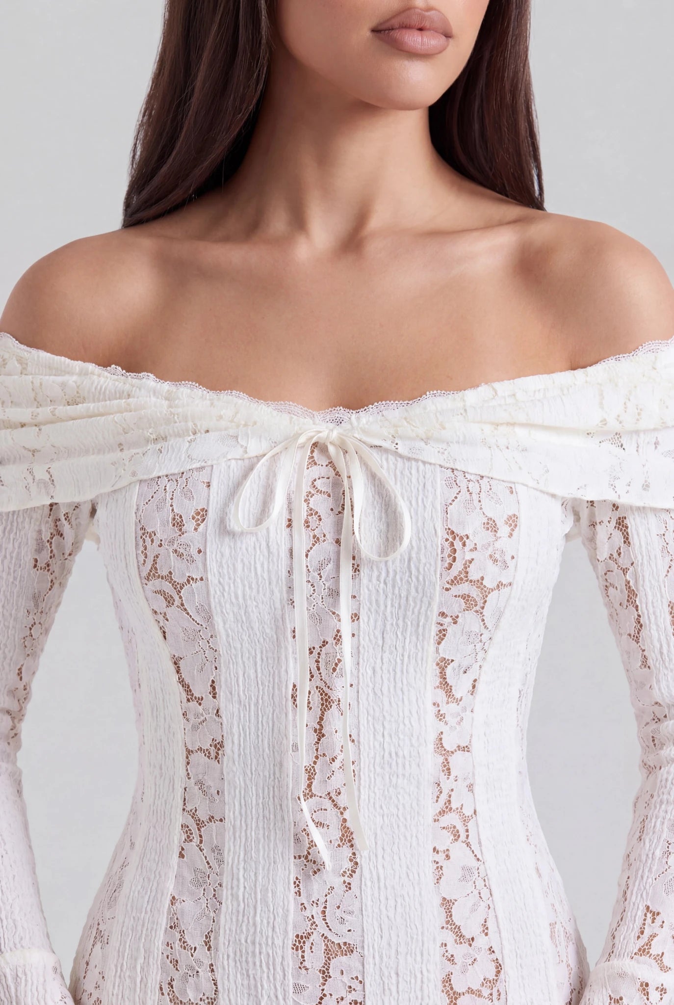 Qetsiyah Floral Lace Off Shoulder Maxi Dress - Livetta