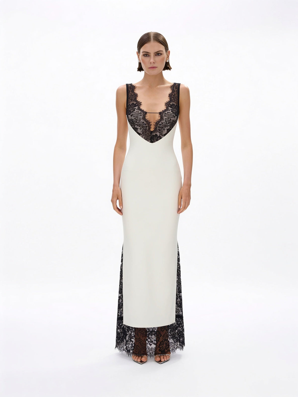 Roxette Lace Deep V Maxi Dress - Livetta