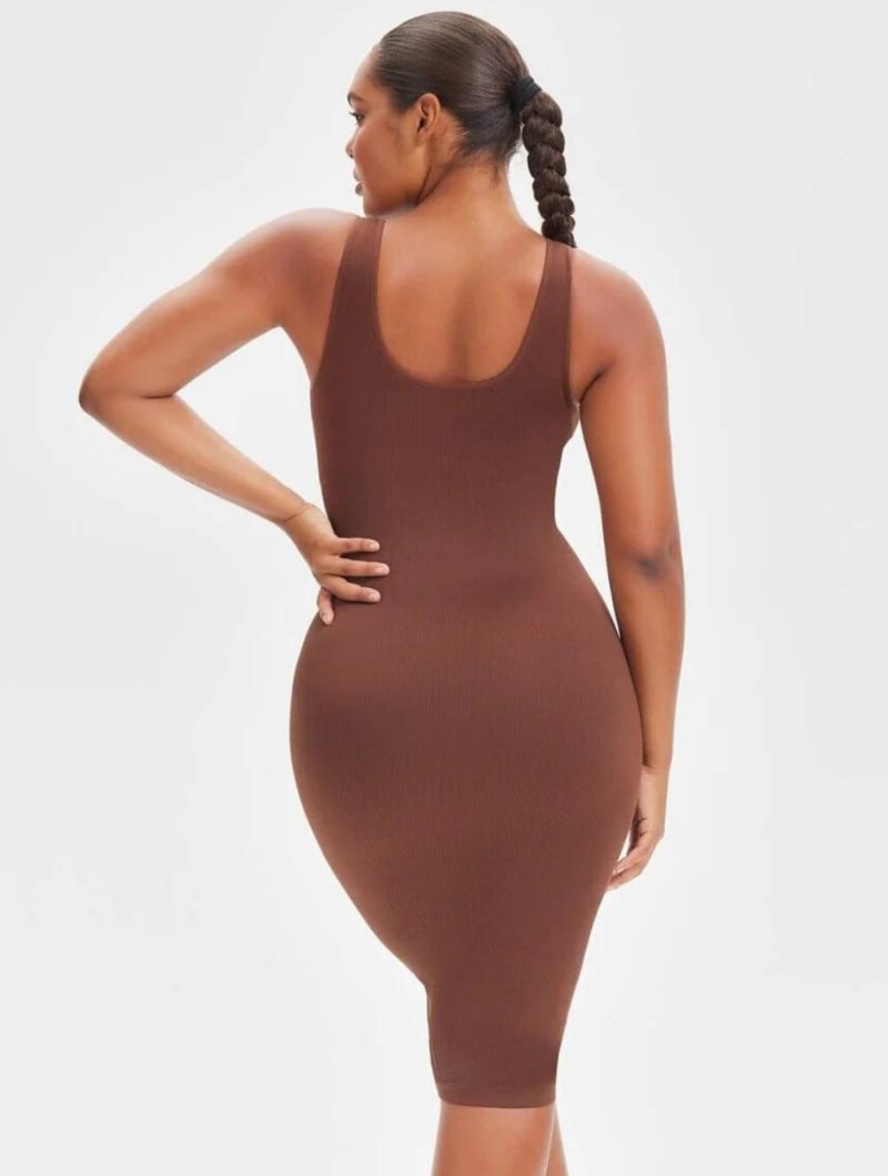 Shapewear Deep V-Neck Tank Dress - GetLivetta