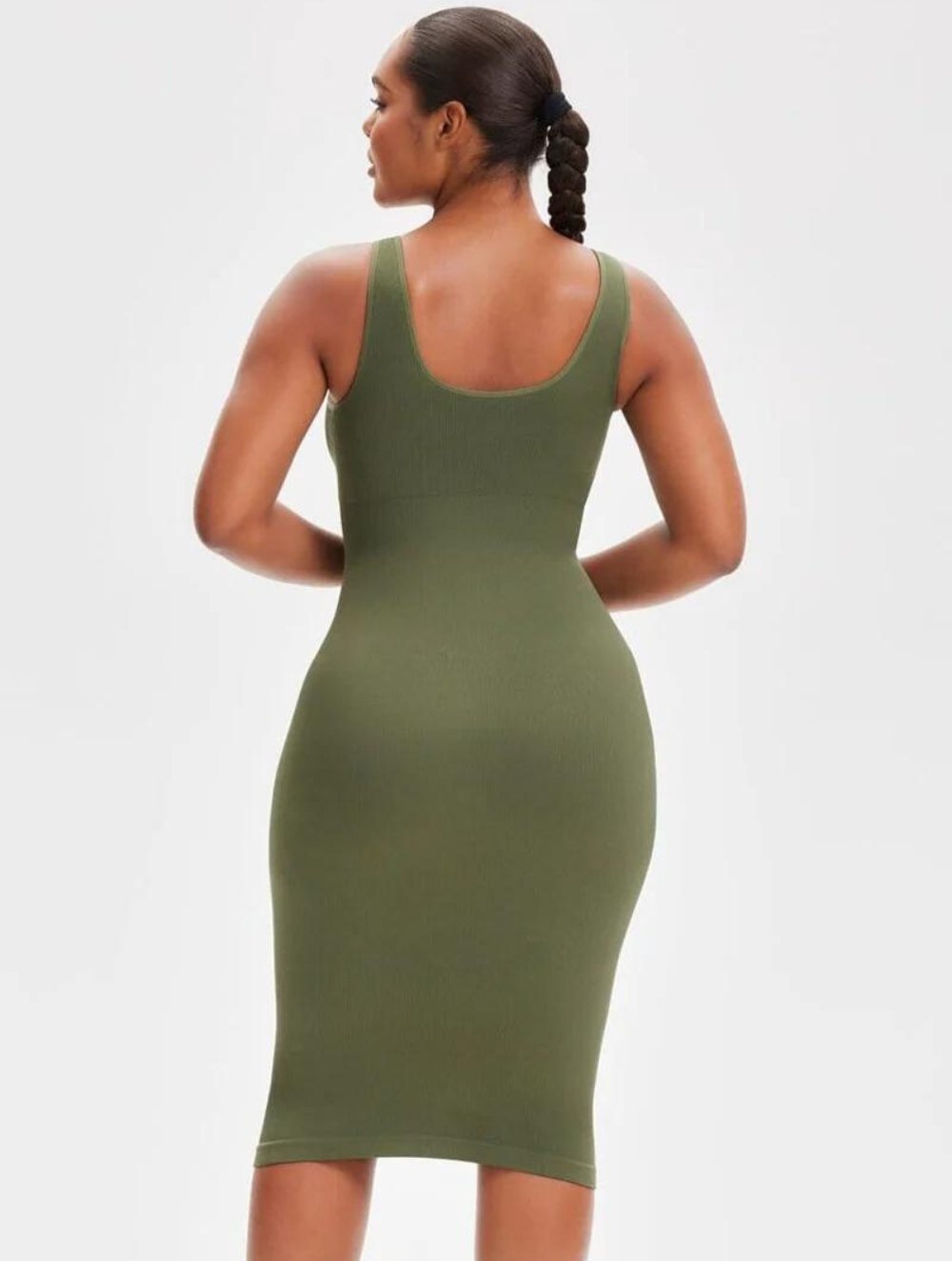 Shapewear Deep V-Neck Tank Dress - GetLivetta