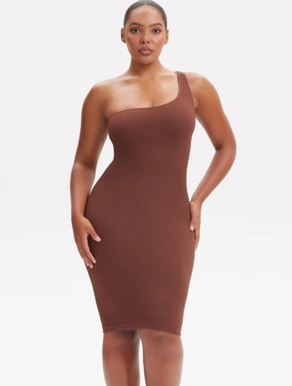 Shapewear Deep V-Neck Tank Dress - GetLivetta