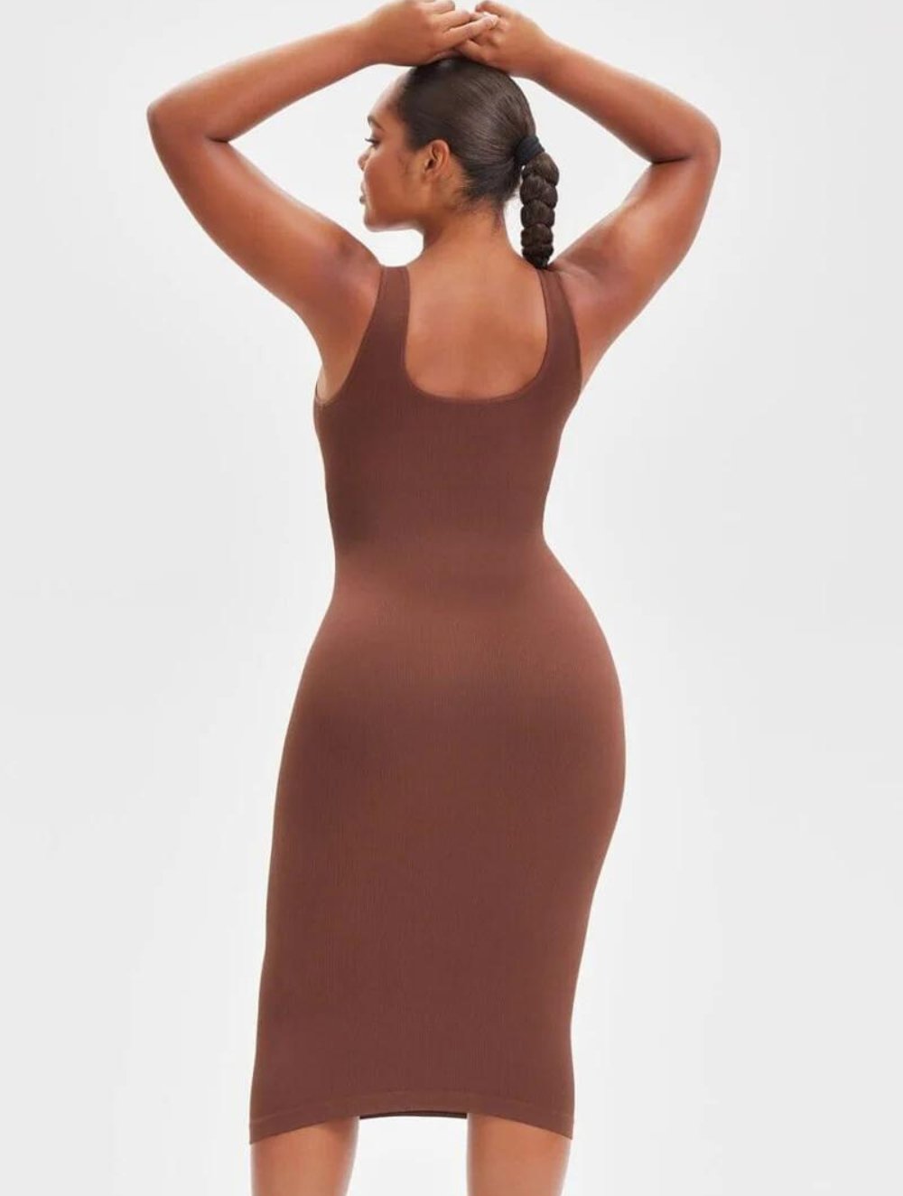 Shapewear Deep V-Neck Tank Dress - GetLivetta