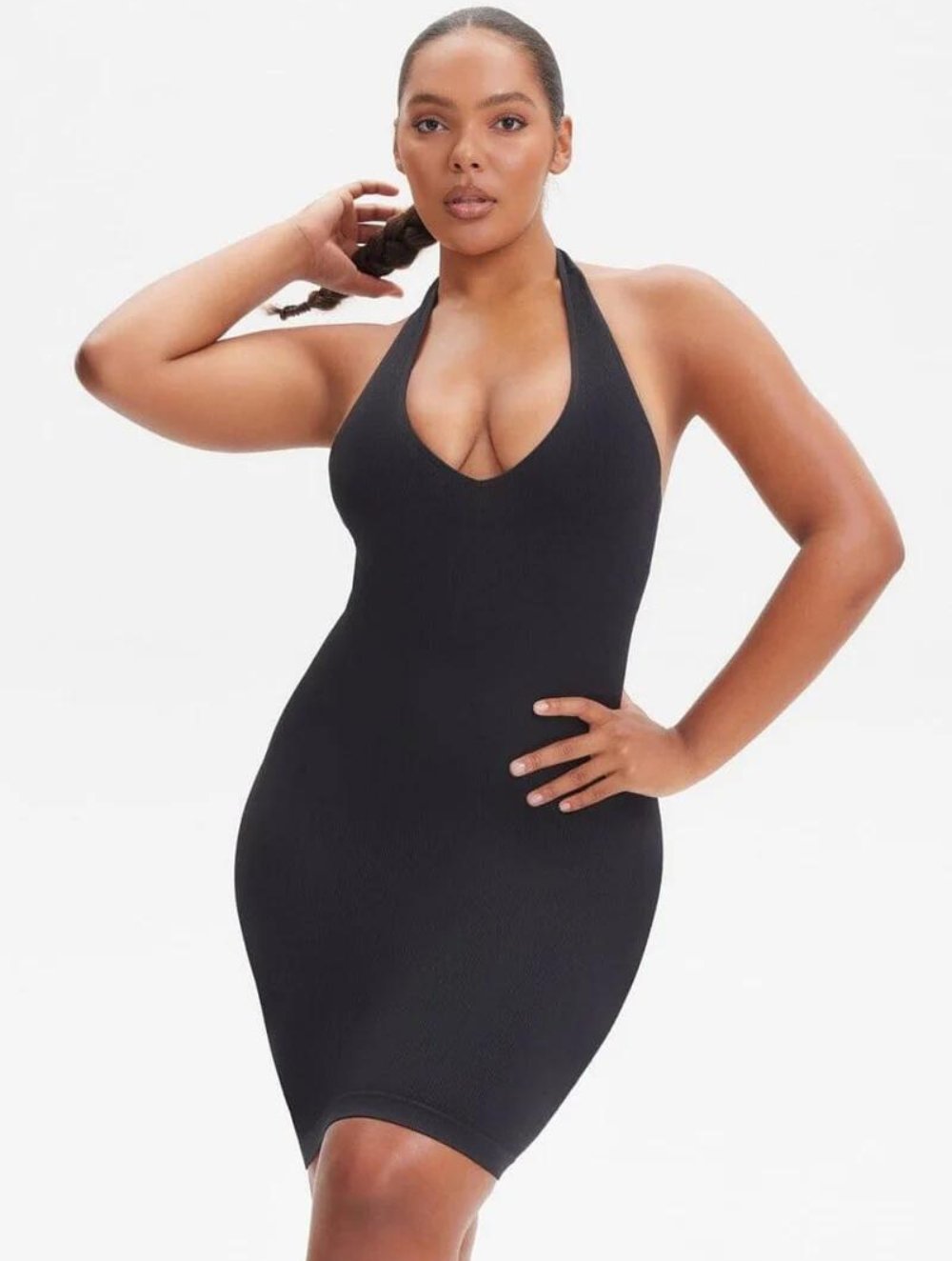 Shapewear Halter Strap Mini Dress - GetLivetta