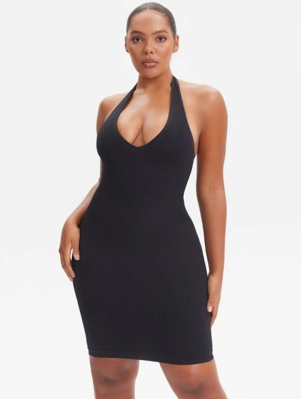 Shapewear Halter Strap Mini Dress - GetLivetta