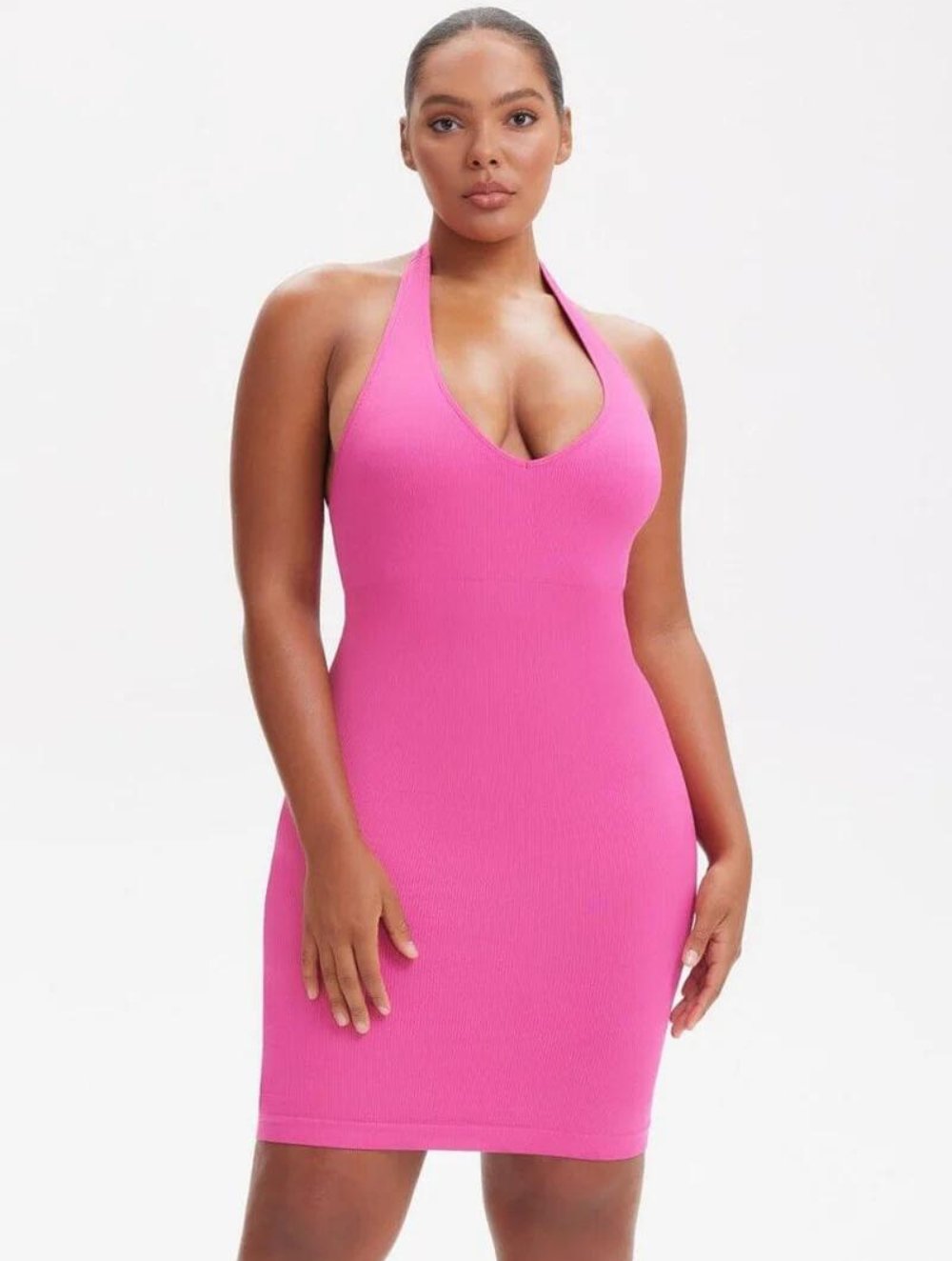 Shapewear Halter Strap Mini Dress - GetLivetta