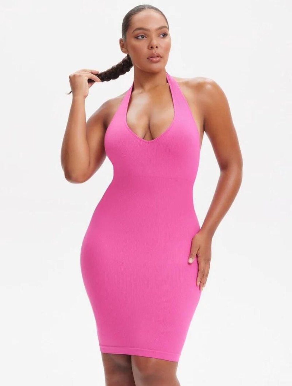 Shapewear Halter Strap Mini Dress - GetLivetta