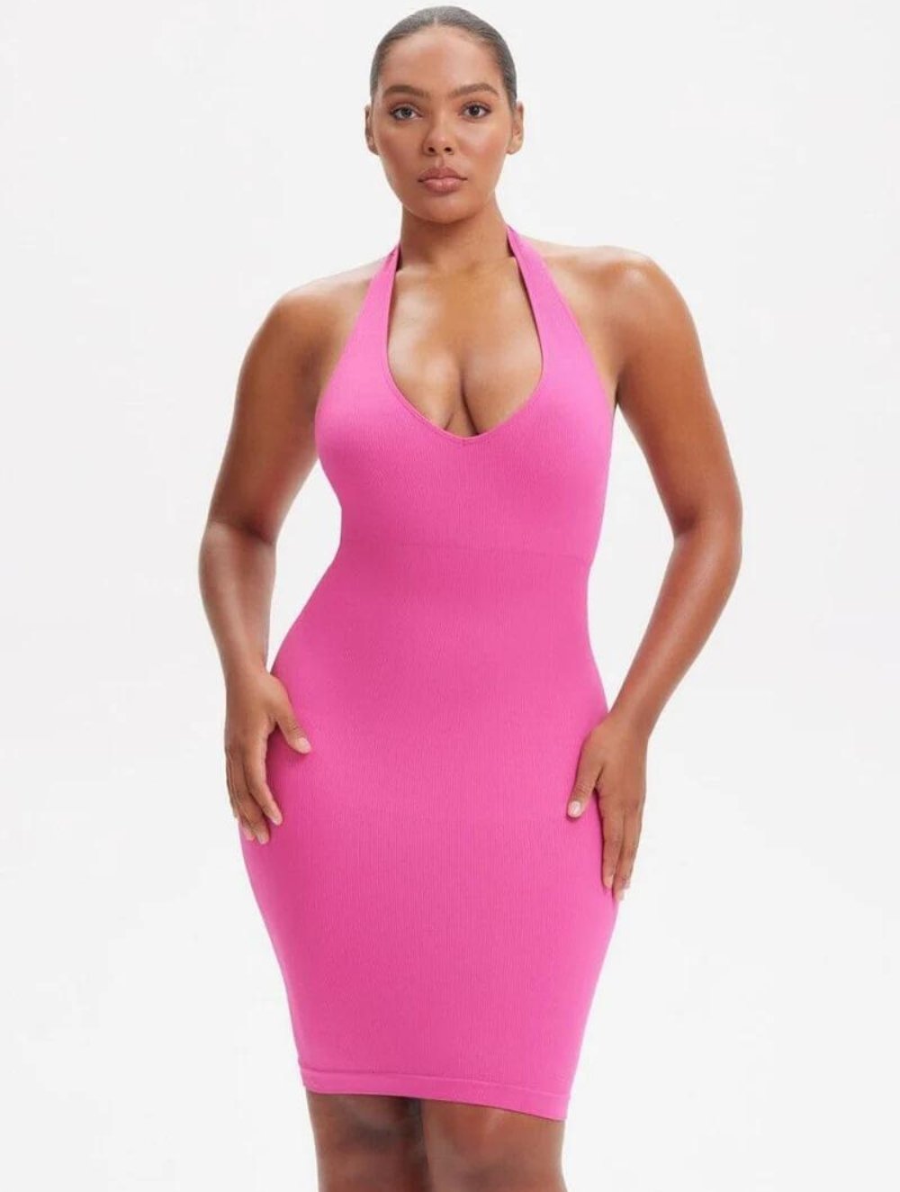 Shapewear Halter Strap Mini Dress - GetLivetta