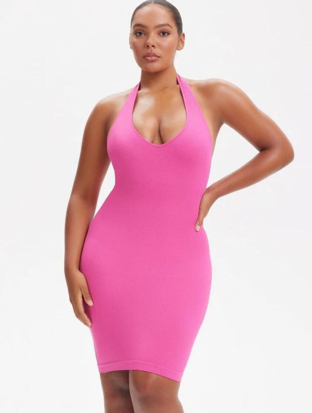 Shapewear Halter Strap Mini Dress - GetLivetta