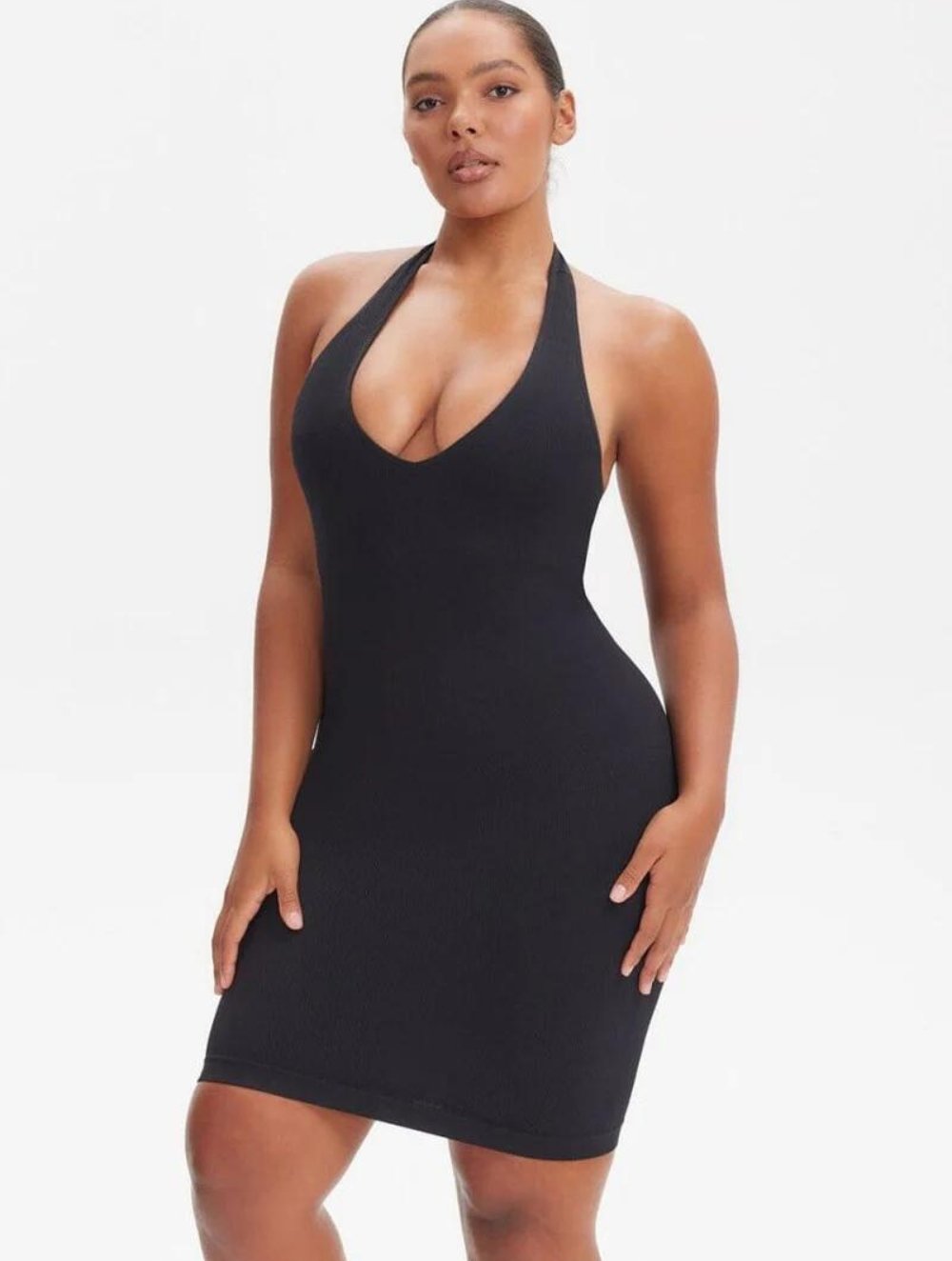 Shapewear Halter Strap Mini Dress - GetLivetta