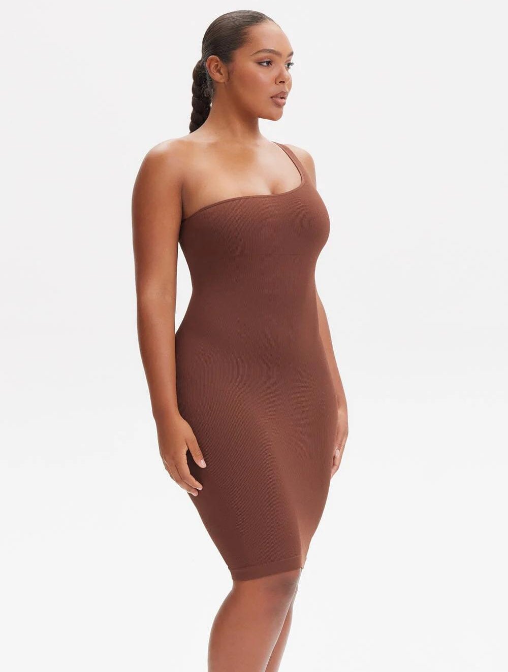 Shapewear One-Shoulder Strap Dress - GetLivetta