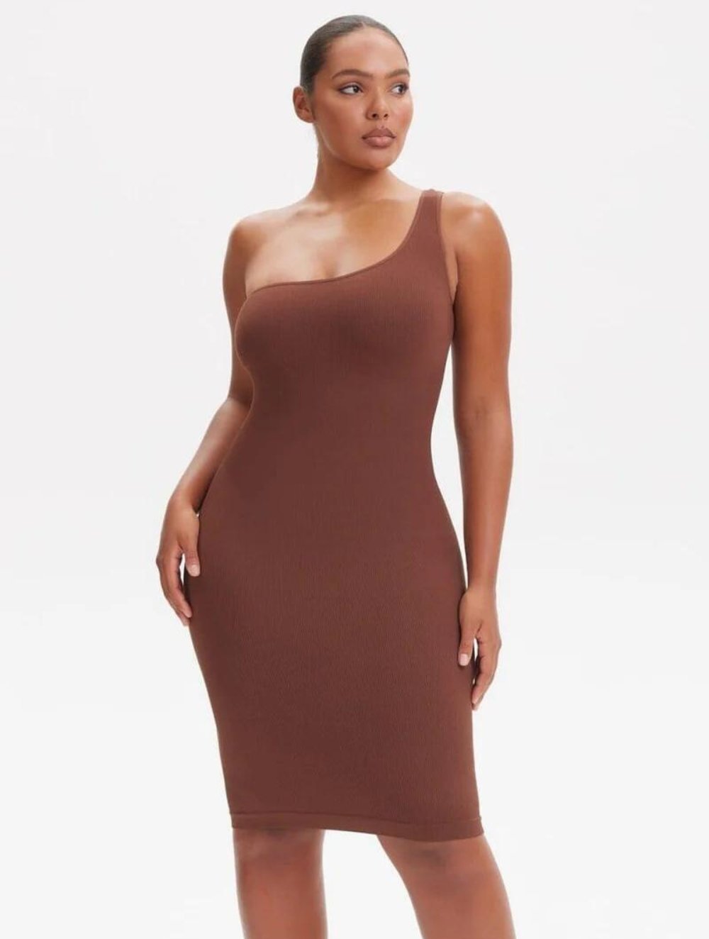 Shapewear One-Shoulder Strap Dress - GetLivetta