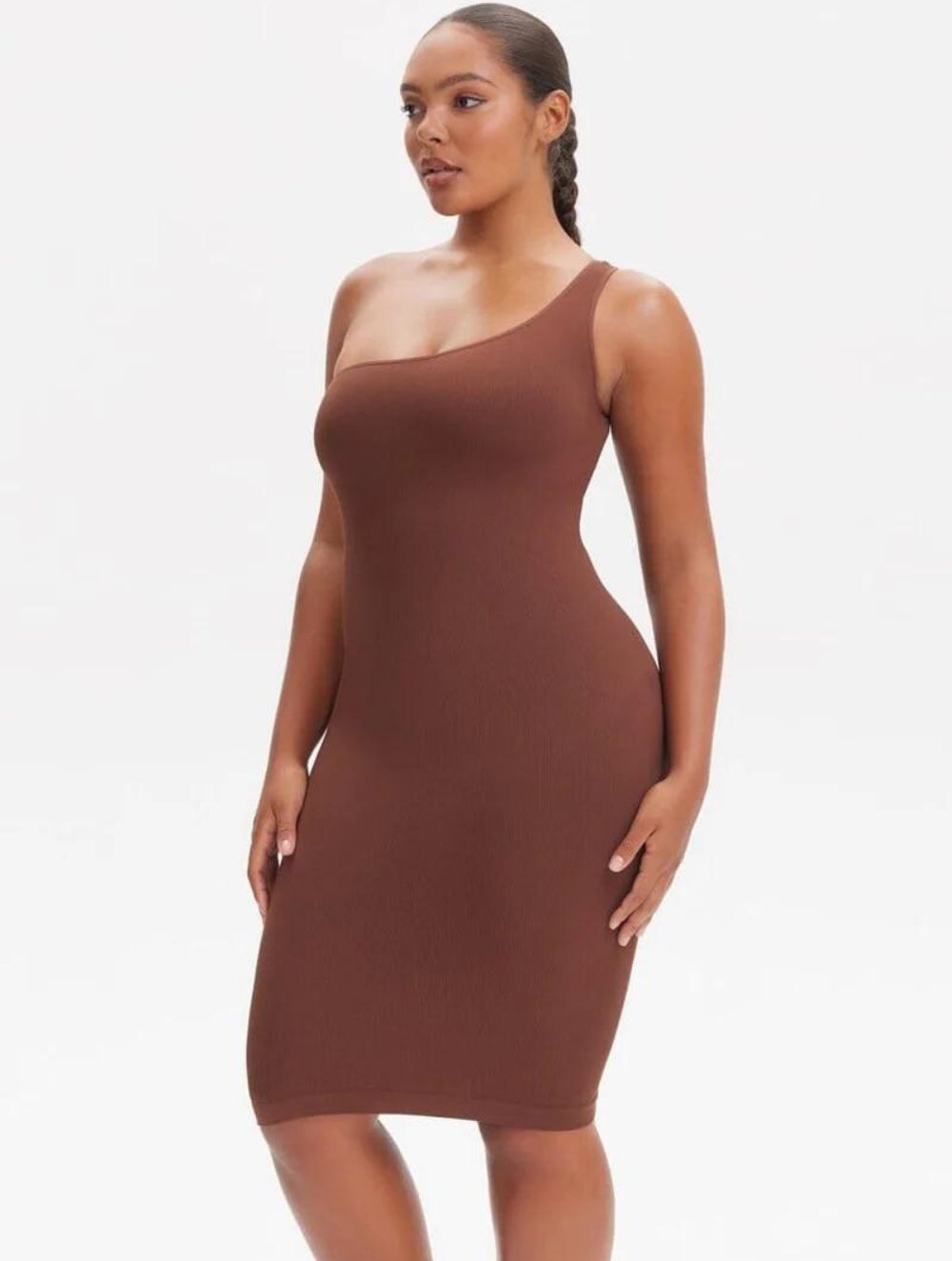 Shapewear One-Shoulder Strap Dress - GetLivetta