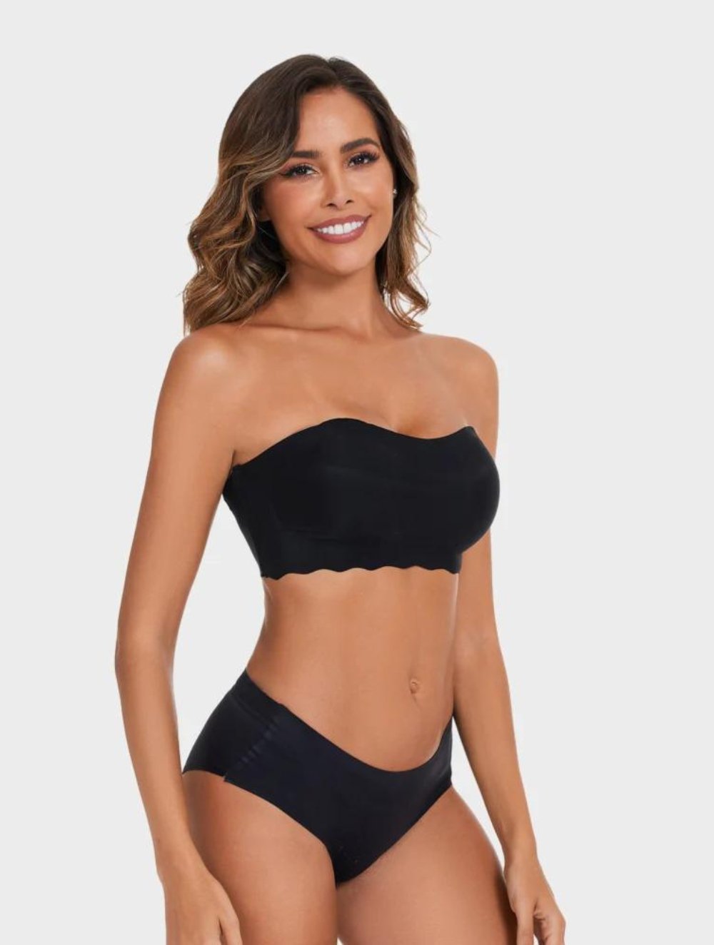 Strapless Invisible Push Up Bra (Black) - GetLivetta