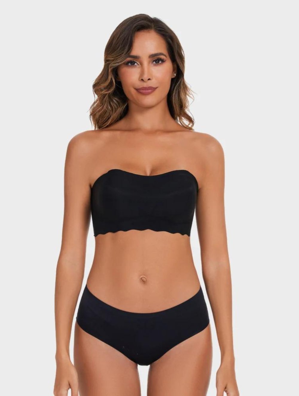 Strapless Invisible Push Up Bra (Black) - GetLivetta