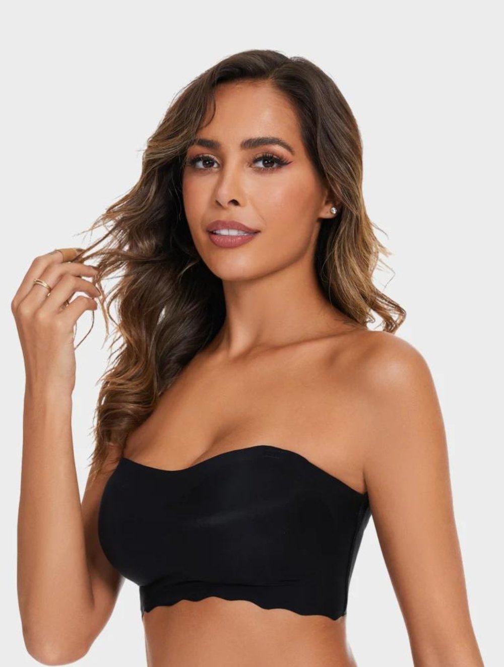 Strapless Invisible Push Up Bra (Black) - GetLivetta