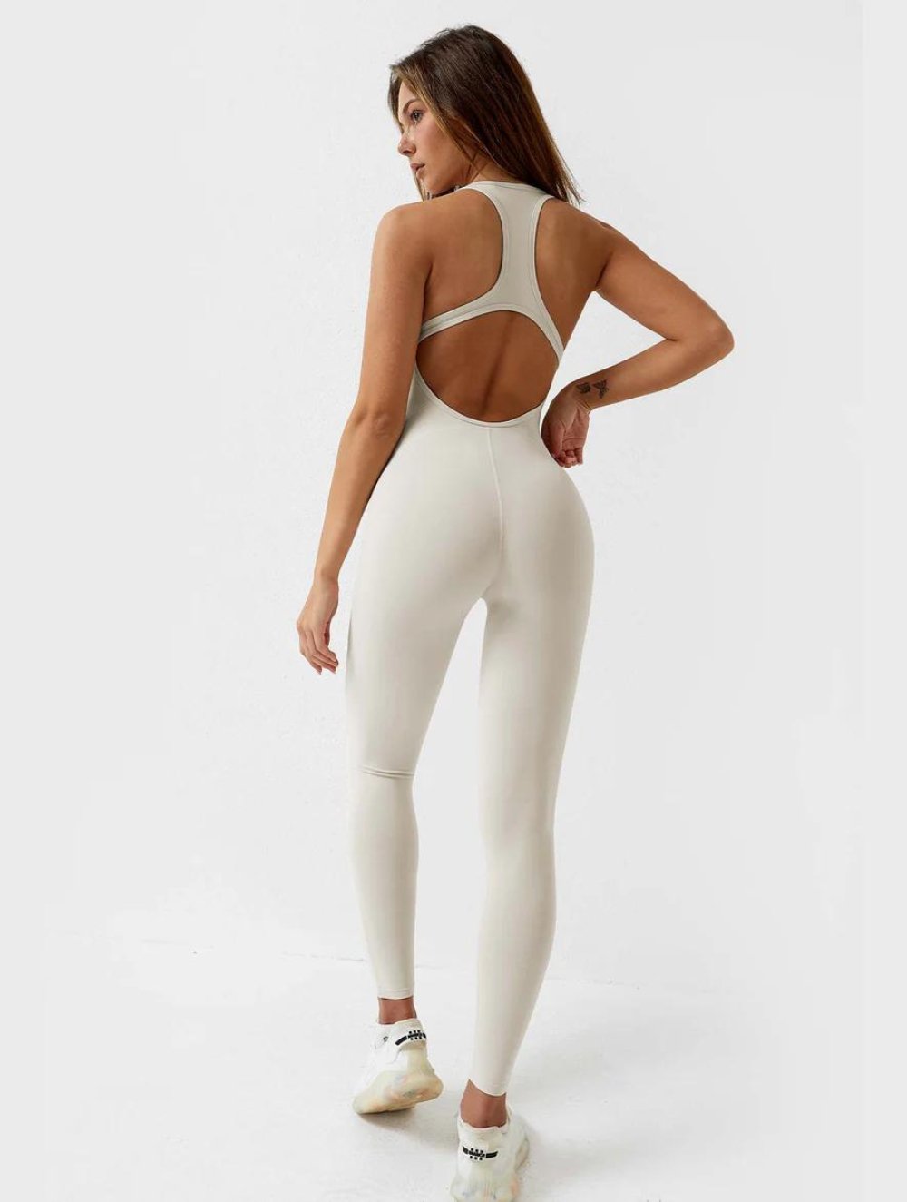 U-Neck One-piece Backless Jumpsuit - GetLivetta