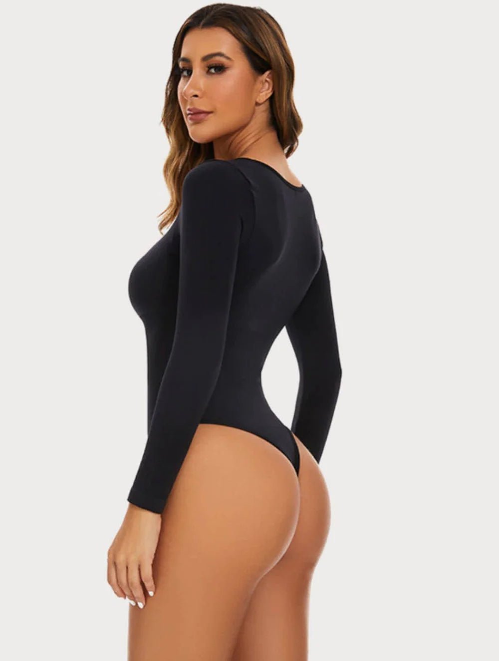 Long Sleeve Thong Bodysuit - GetLivetta