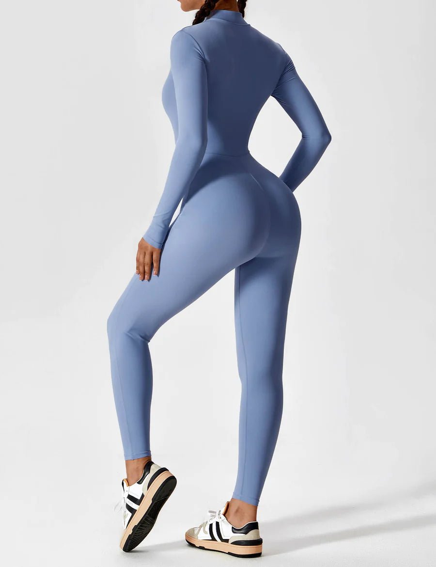 Long Sleeve Zipper Jumpsuit - GetLivetta