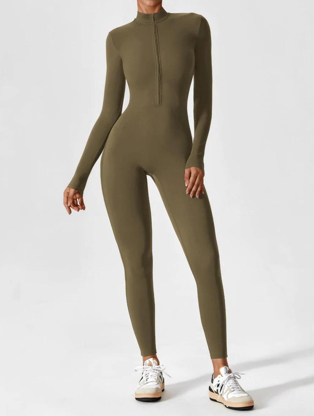 Long Sleeve Zipper Jumpsuit - GetLivetta