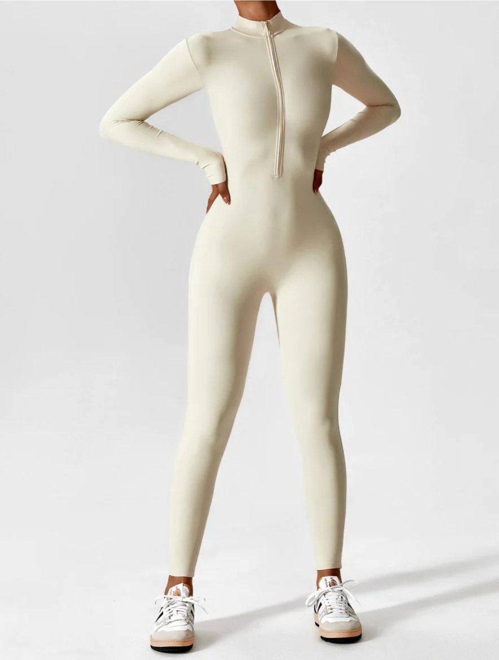 Long Sleeve Zipper Jumpsuit - GetLivetta