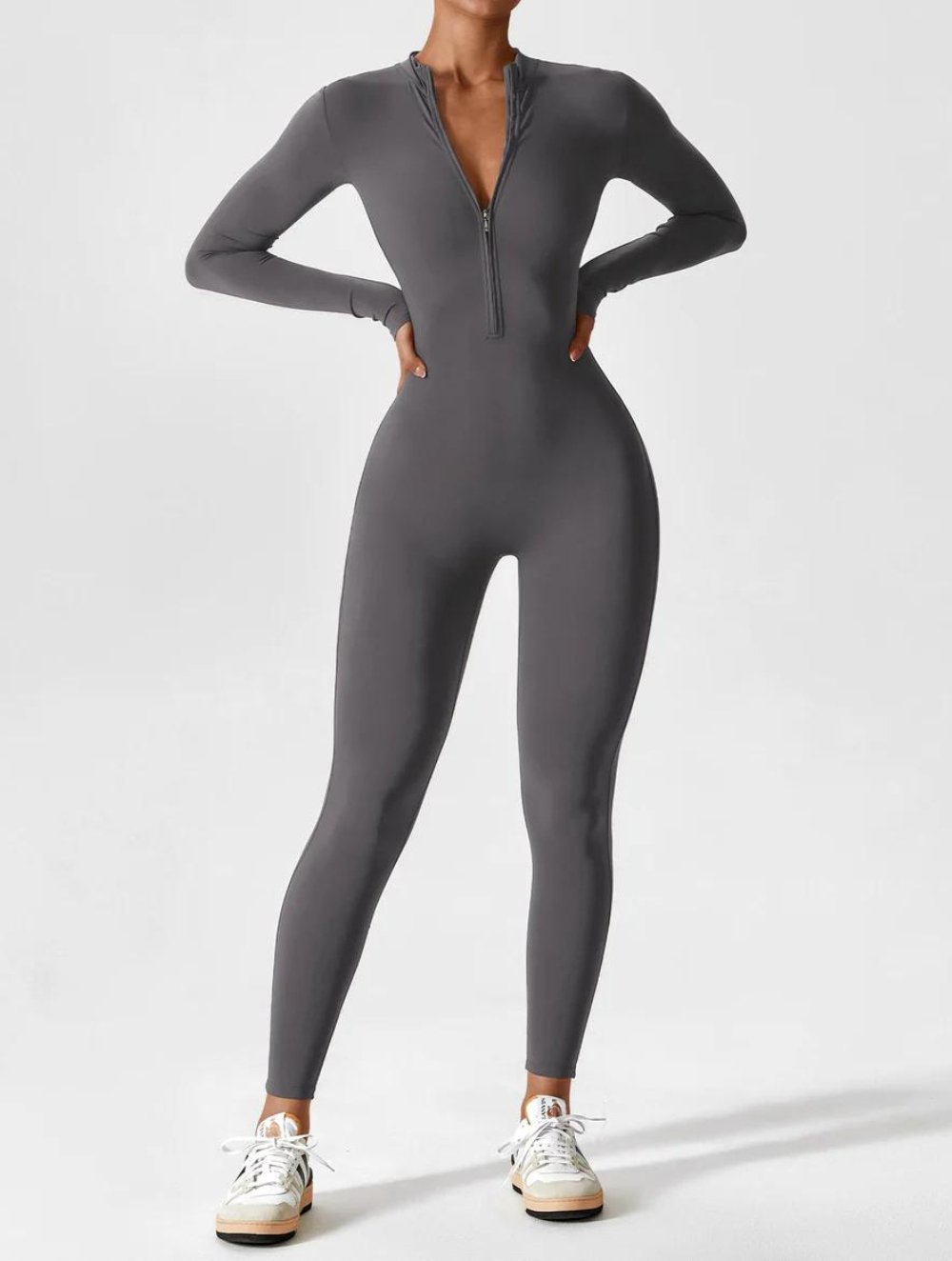 Long Sleeve Zipper Jumpsuit - GetLivetta