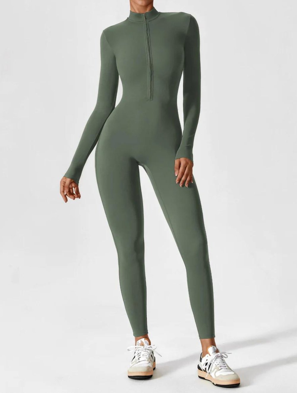 Long Sleeve Zipper Jumpsuit - GetLivetta