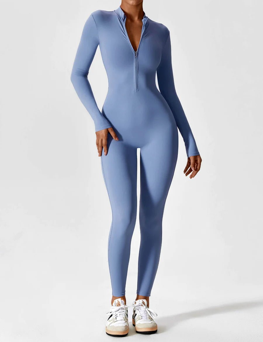 Long Sleeve Zipper Jumpsuit - GetLivetta