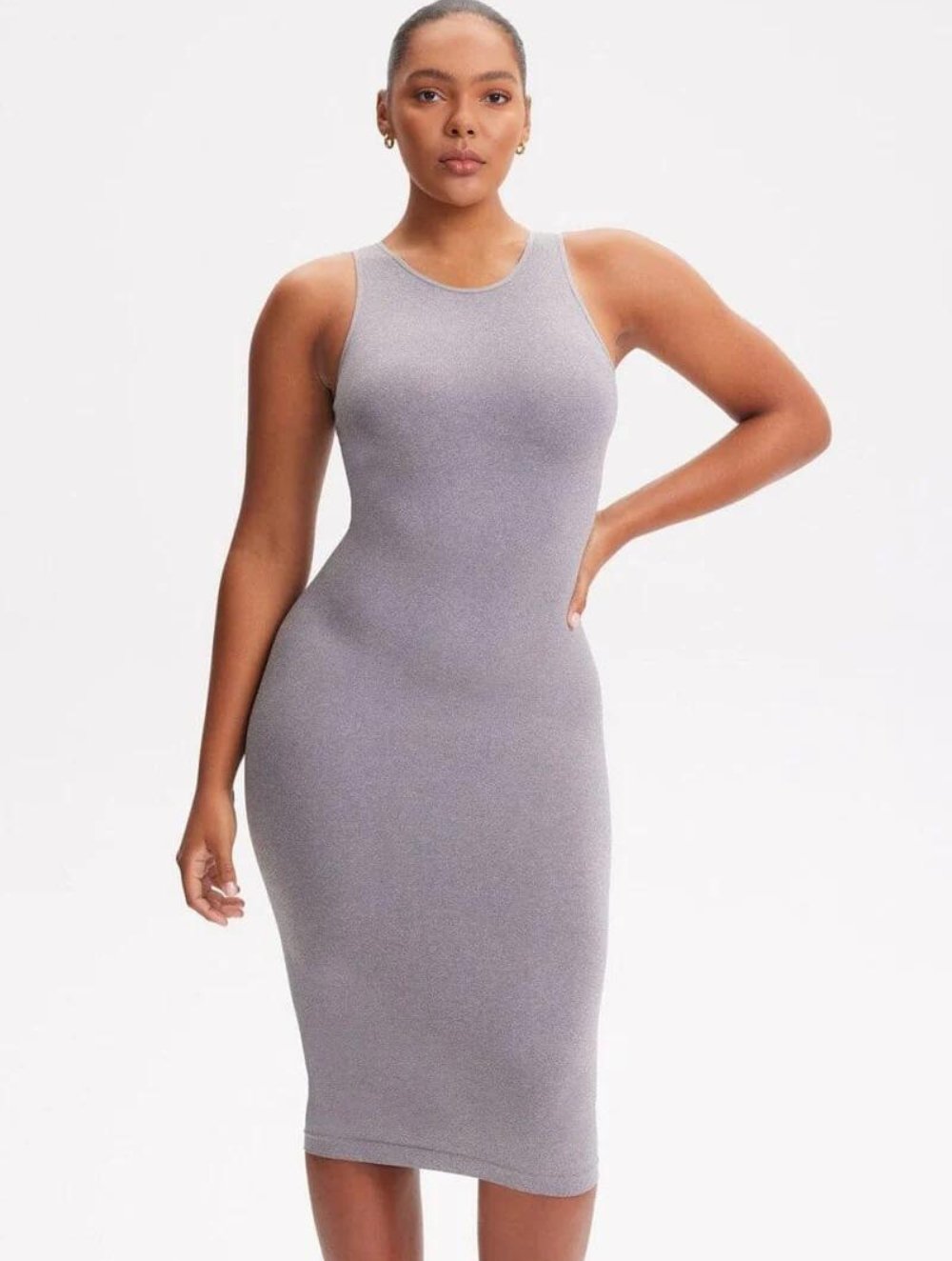 Shapewear Halter Midi Dress - GetLivetta