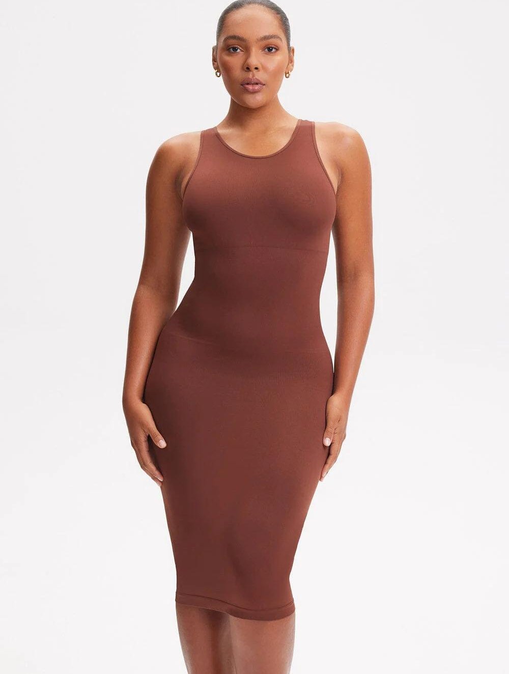 Shapewear Halter Midi Dress - GetLivetta