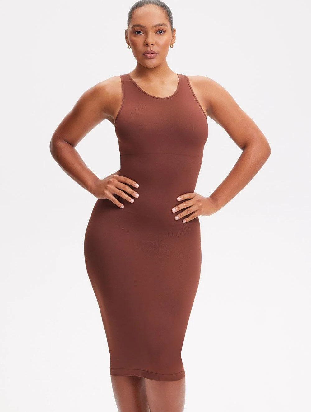 Shapewear Halter Midi Dress - GetLivetta