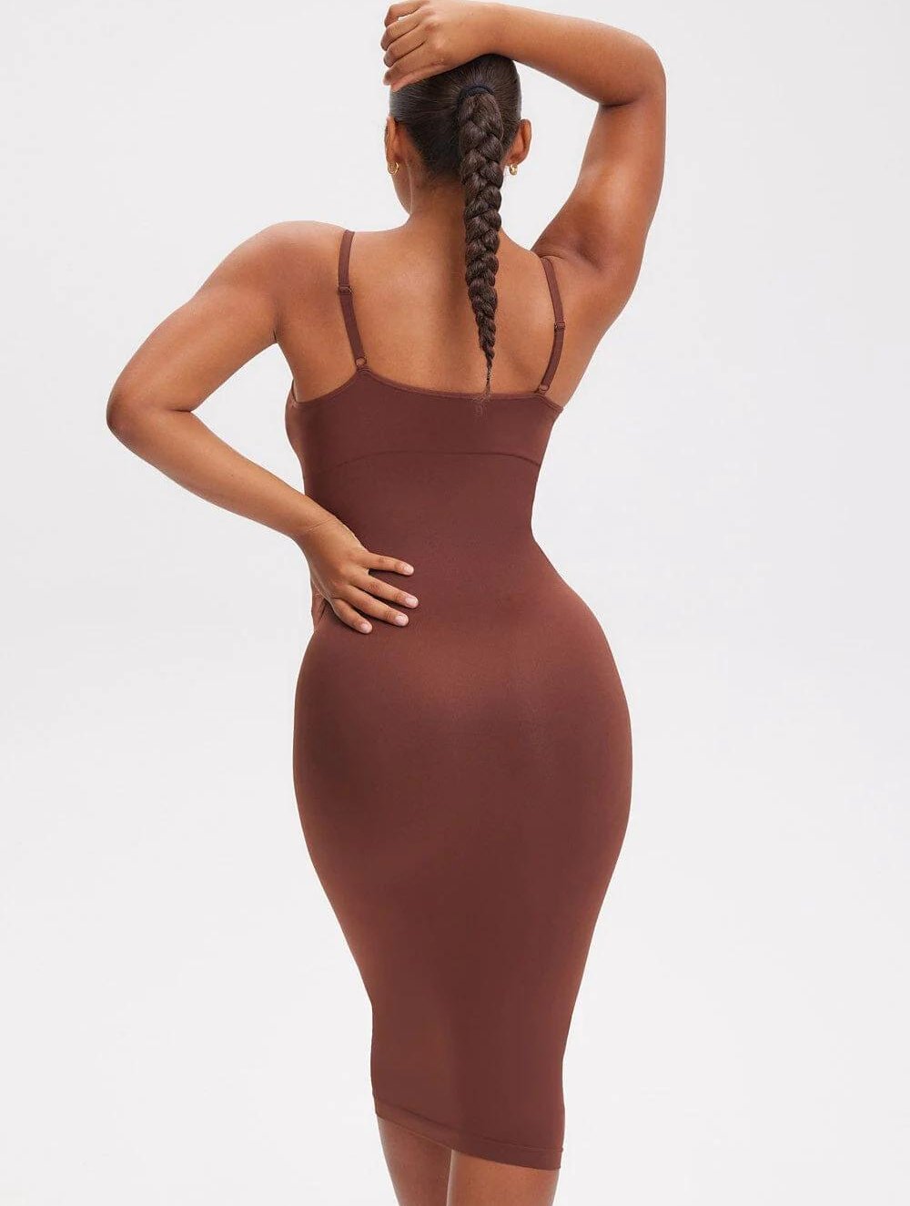 Shapewear V-neck Midi Dress - GetLivetta