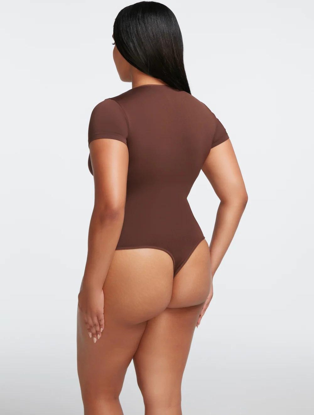 Short Sleeve Thong Bodysuit - GetLivetta