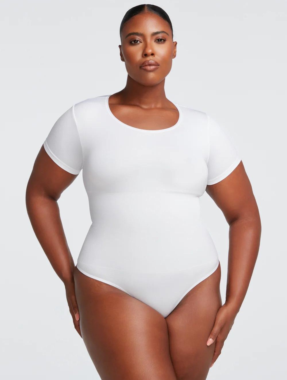 Short Sleeve Thong Bodysuit - GetLivetta