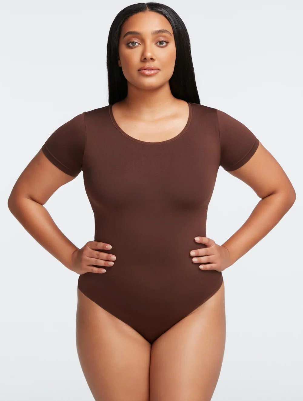 Short Sleeve Thong Bodysuit - GetLivetta